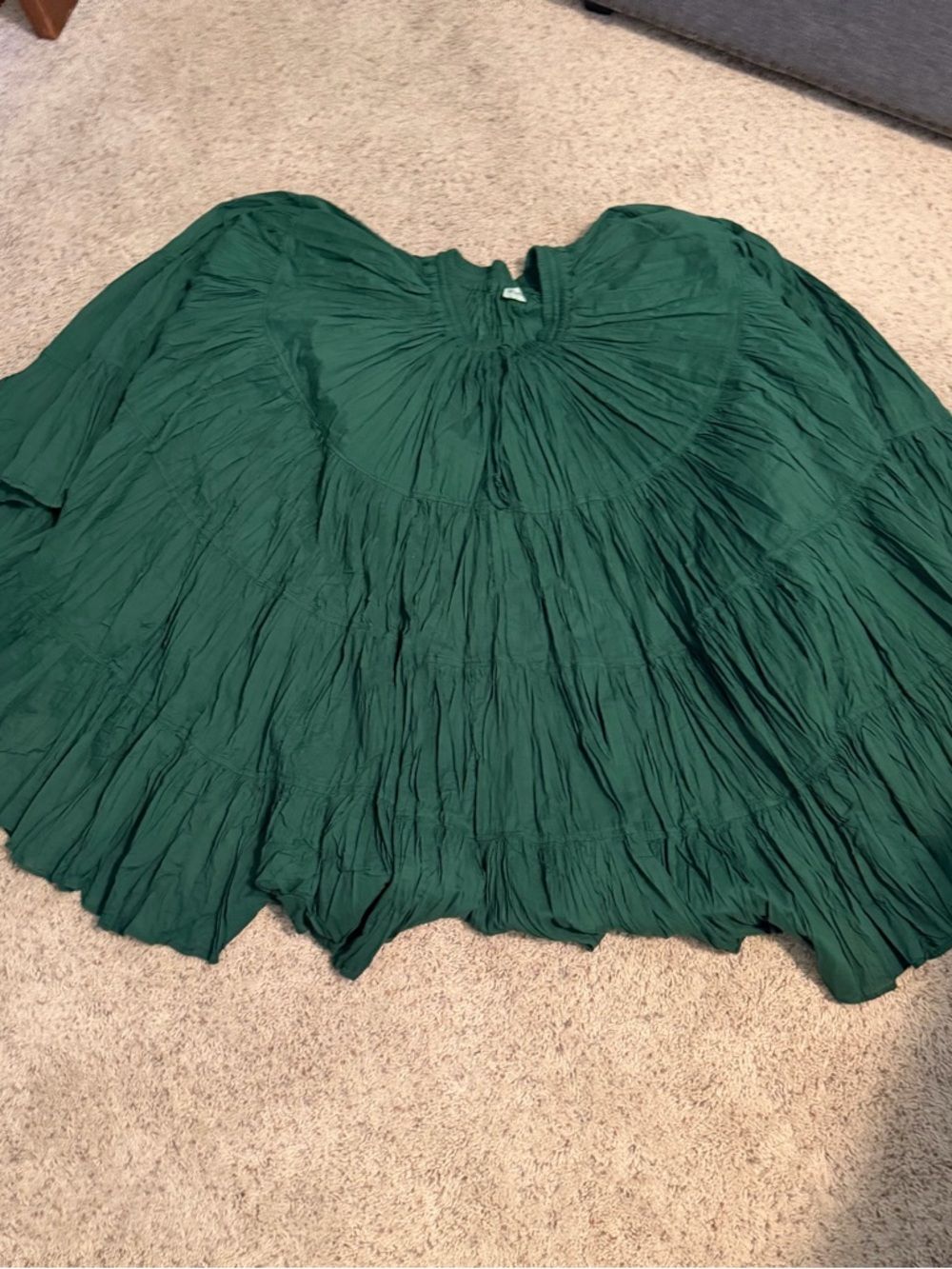 Emerald Green Tiered Maxi Skirt - Women - Picture 4 of 4